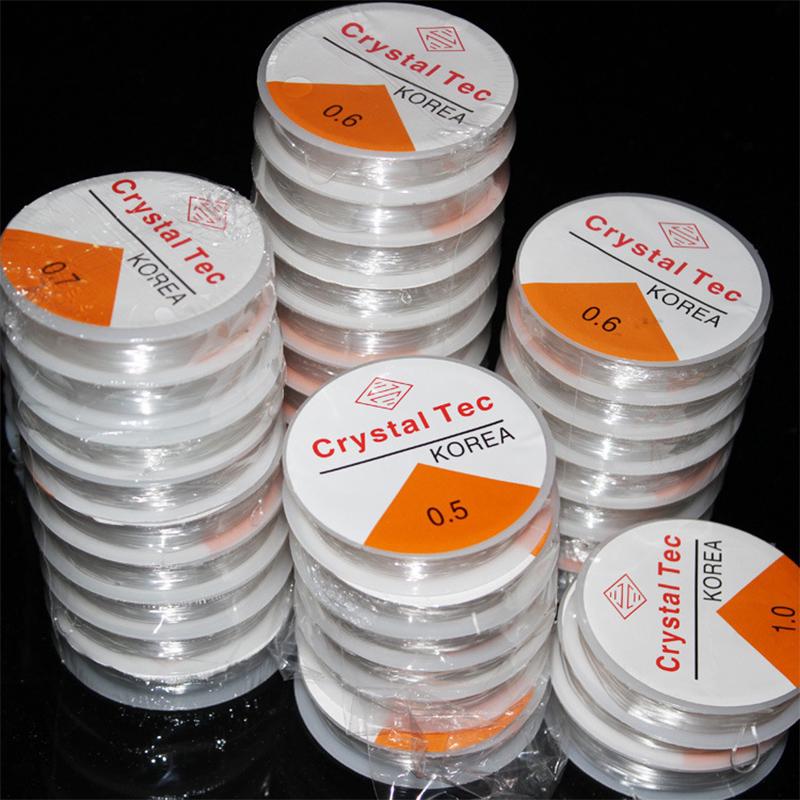 Creative Clear Stretch DIY For Bracelets Necklace Jewelry Accessories Crystal Thread Elastic Thread 0.5-1mm Hot Sale Round 1 Roll Beads String