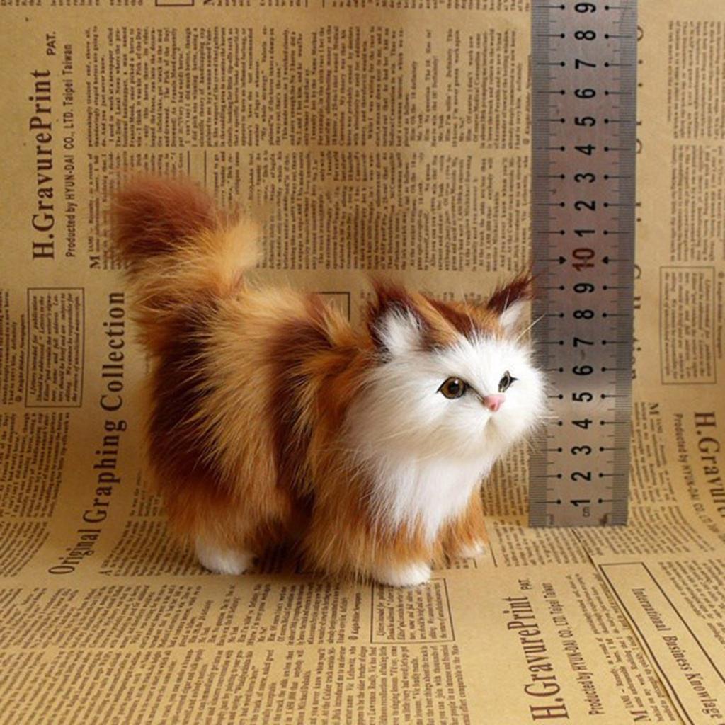 Милая имитация кошки, плюшевые игрушки, мягкая игрушка в виде котенка, поддельная кошка, реалистичные животные для детей, девочек, подарок на день рождения и день святого Валентина