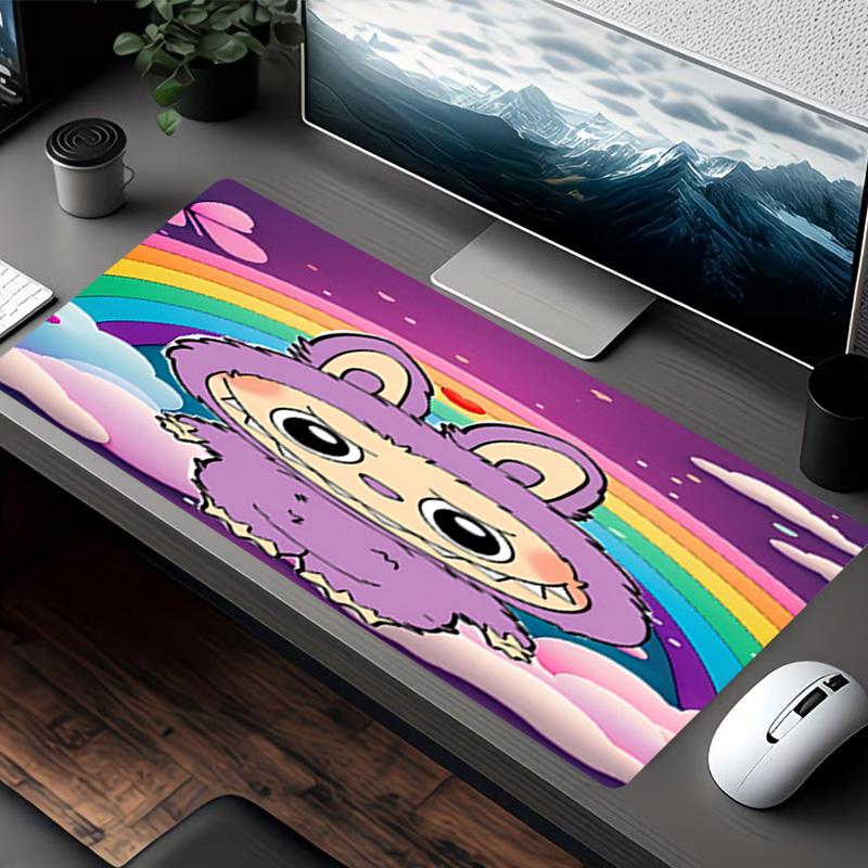 Labubu Print Mouse Pad, for Keyboard Pad Laptop PC Mat for Office Home Use, Desk Decor, Perfect Birthday Gift for Gamers