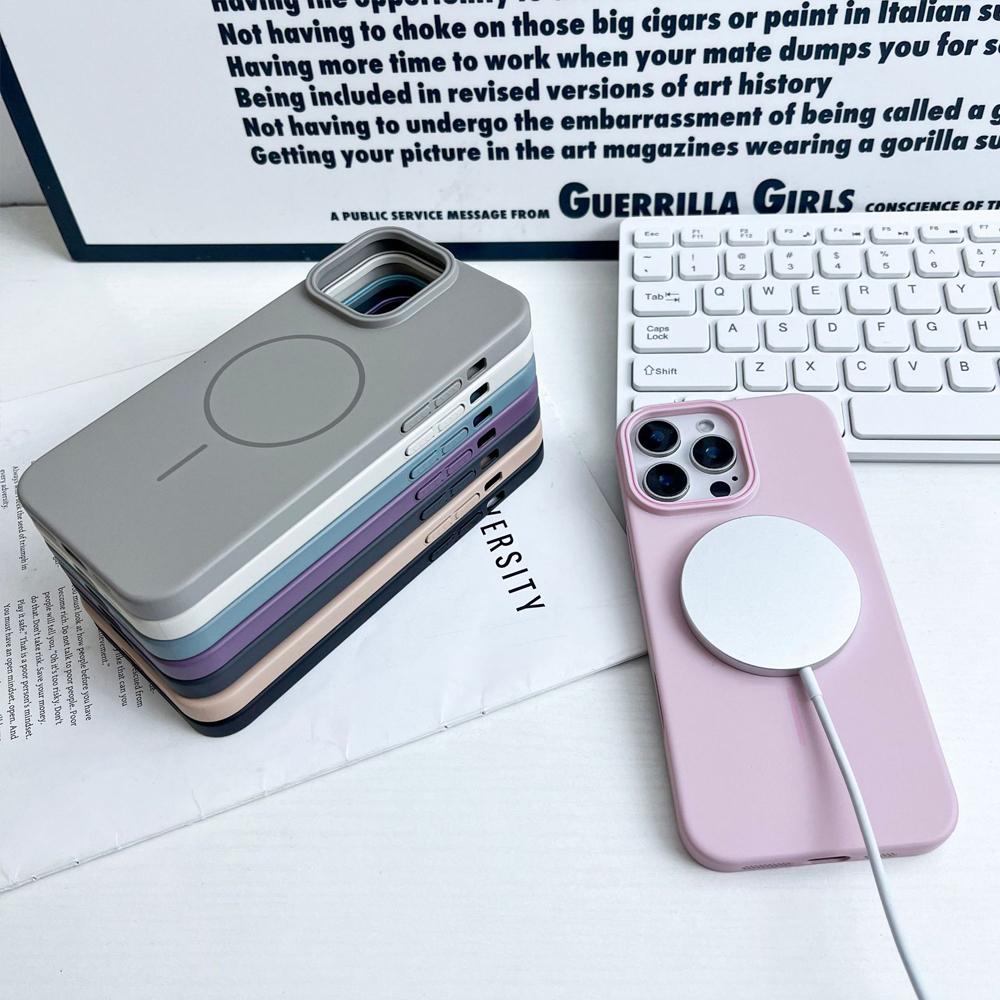 Для Magsafe PC Тонкий Магнитный Чехол для Телефона Для iPhone 17 Air 16 Pro Max 16E 11 12 13 14 15 Plus 17 Pro Max Матовый Бампер Жесткий Чехол