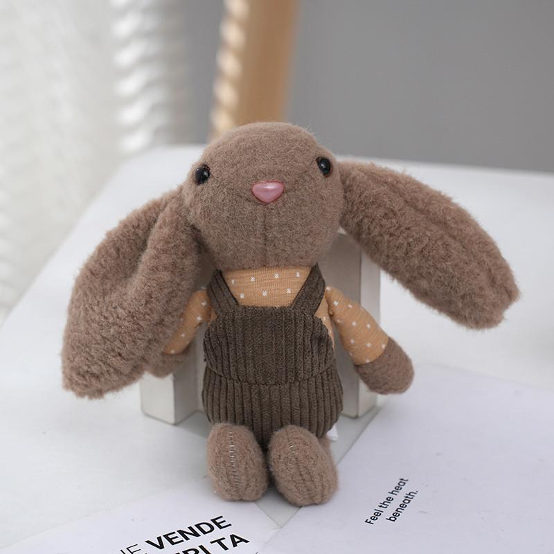 Adorable Long-eared Bunny Keychain Plush Rabbit Doll Soft Toy For Bags And Gifts