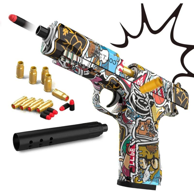 Toy Guns Ball Blaster With Soft Bullets Toys Foam Blaster Shooting Games Education Toy Model For 678914+ Kids