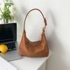 Solid Color PU Hobo Bag Korean Style PU Dumpling Bag Elegant French Style Handbag  Autumn