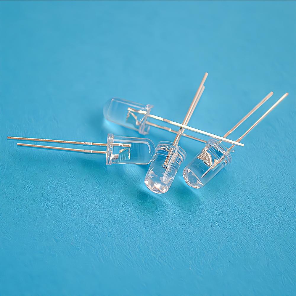 100 шт. 5 мм прозрачный белый красный зеленый синий розовый круглый верхний яркий светодиод 20000mcd 6000-6500k свет