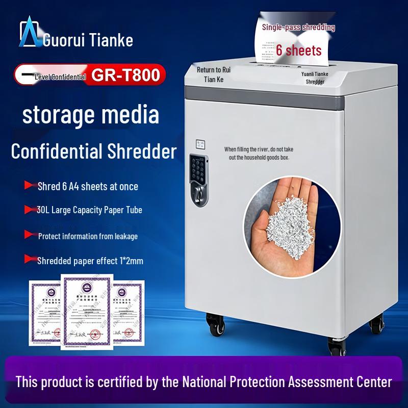 GRTK High-Security Paper Shredder GR-T800 CN plug (adapter included)