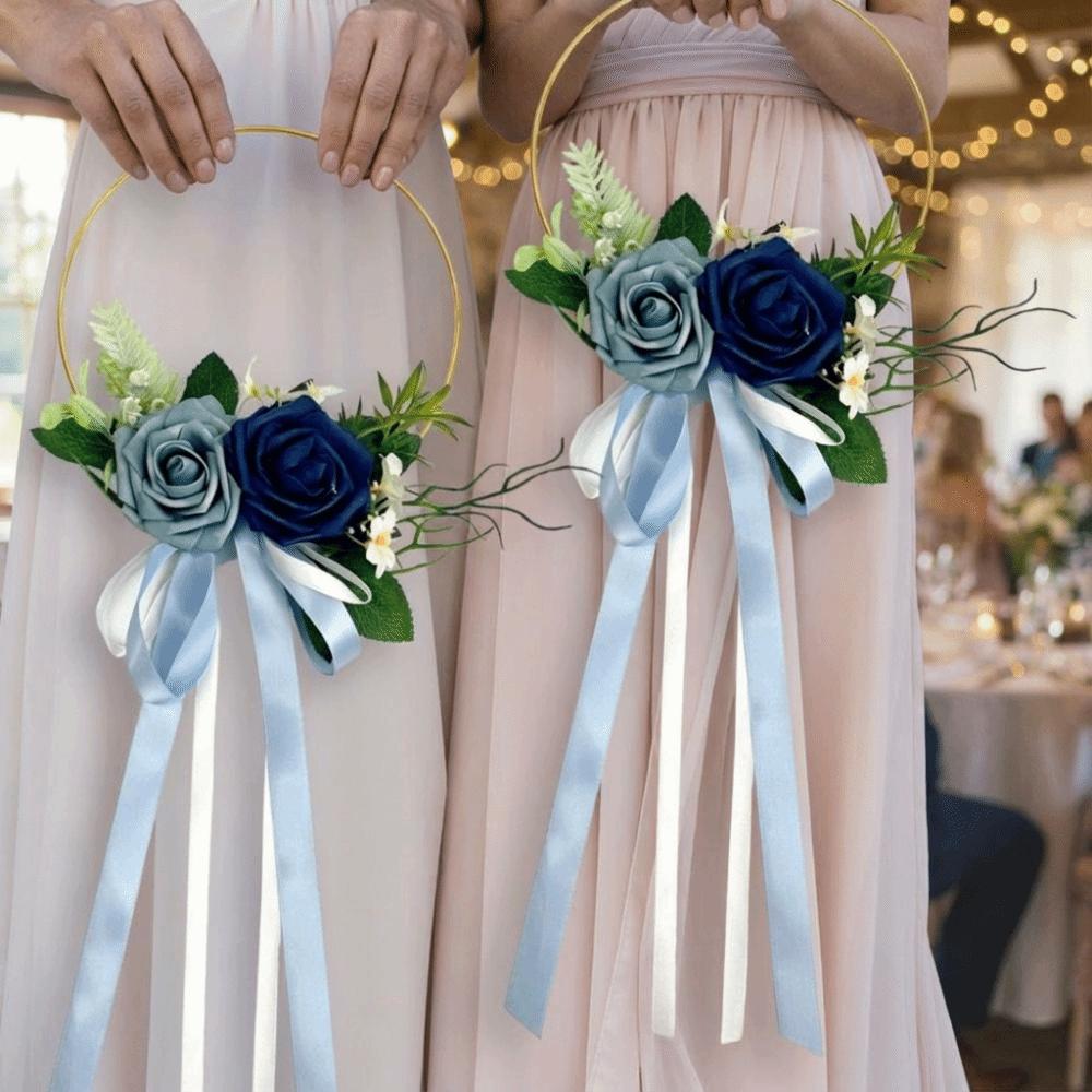 Elegant Wedding Gold Hoop Bouquet Romantic Wedding Decor Wreath  Anniversary Celebrations