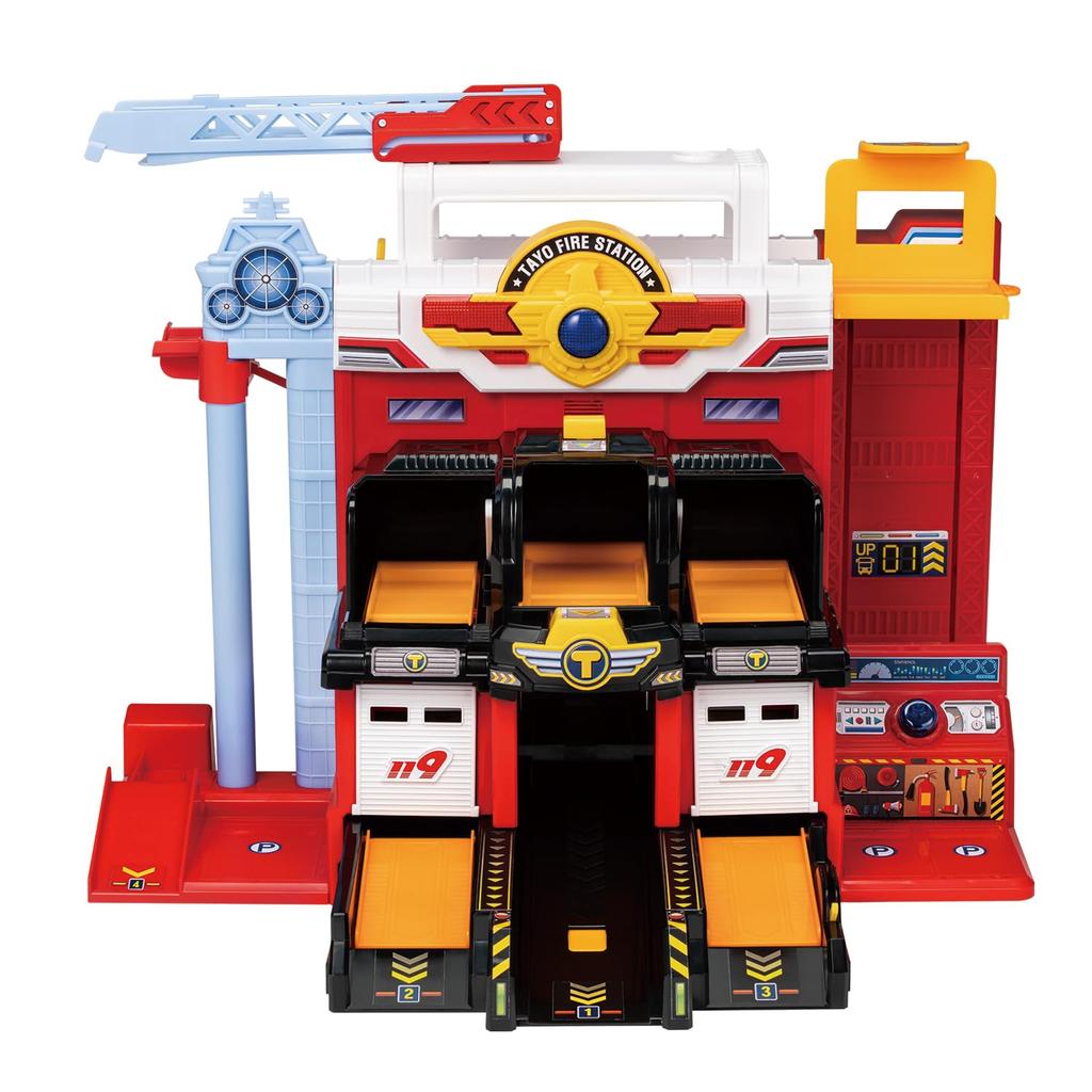 Bandai Tayo the Little Bus Moving Fire Station Playset (Ages 3 and Up)