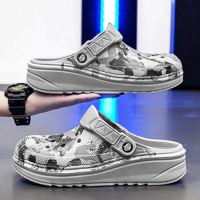 Модные летние мужские тапочки на платформе, уличные сабо, женские пляжные сандалии, мужские мягкие домашние шлепанцы из ЭВА для влюбленных, шлепанцы, sandalias