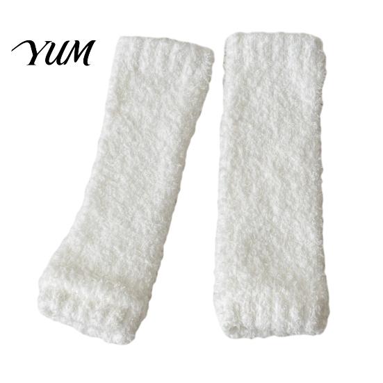 Cozy Plush Lounge Socks Thickened Thermal Knee Sleeve for Women, Winter Warm Coral Fleece Leg Warmers, Breathable Fuzzy High Pads Skiing Cycling