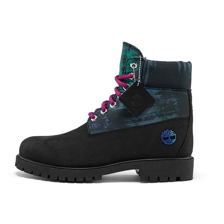 Timberland Heritage NL Sky 6-дюймовые водонепроницаемые ботинки 'Черный нубук с принтом' Мужские A2M69001