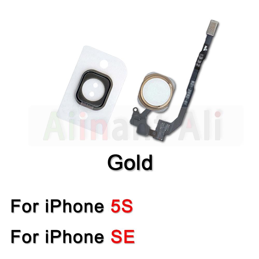 AiinAnt Шлейф кнопки «Назад» для iPhone 6 6s 7 8 Plus 5s SE Разъем Детали для ремонта телефона Без Touch ID