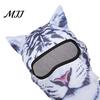 Face Mask with Ears 3D Animal Balaclava, Cat Dog Snow Leopard for Balaclava Halloween, Cosplay Full Cover Outdoor Cycling Skiing Unisex