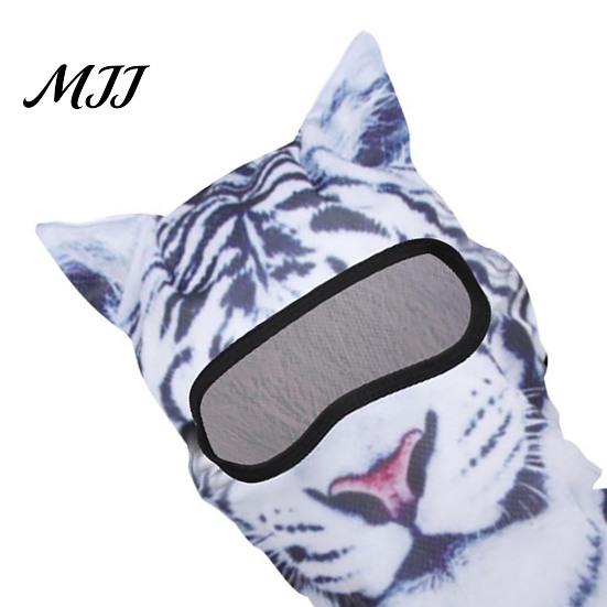Face Mask with Ears 3D Animal Balaclava, Cat Dog Snow Leopard for Balaclava Halloween, Cosplay Full Cover Outdoor Cycling Skiing Unisex