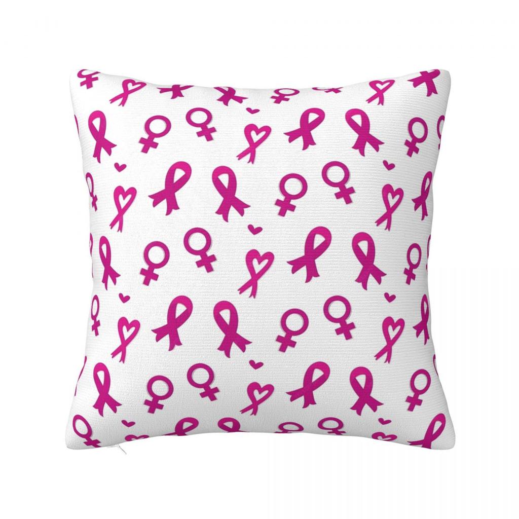 Breast Cancer Warrior Pillowcase Polyester Cushion Cover Decorative Throw Pillow Case Cover Home Dropshipping 4040cm