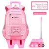 Корейский рюкзак на колесиках для девочек начальной школы, 1-3 и 5-6 классы, возраст 6-12 лет