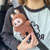 Мультяшный плюшевый чехол на ремень безопасности в стиле Лабубу - Мягкая кукла-протектор для плеча с безопасным зажимом, Милые аксессуары для интерьера для взрослого ребенка
