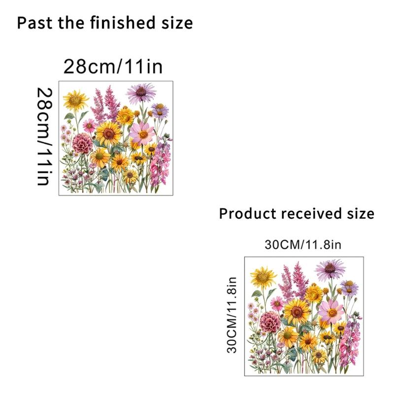 Plants Flowers Sunflowers Butterflies Wall Stickers Toilet Sticker Bathroom Toilet Cover Refrigerator Sticker Wc Decoration+