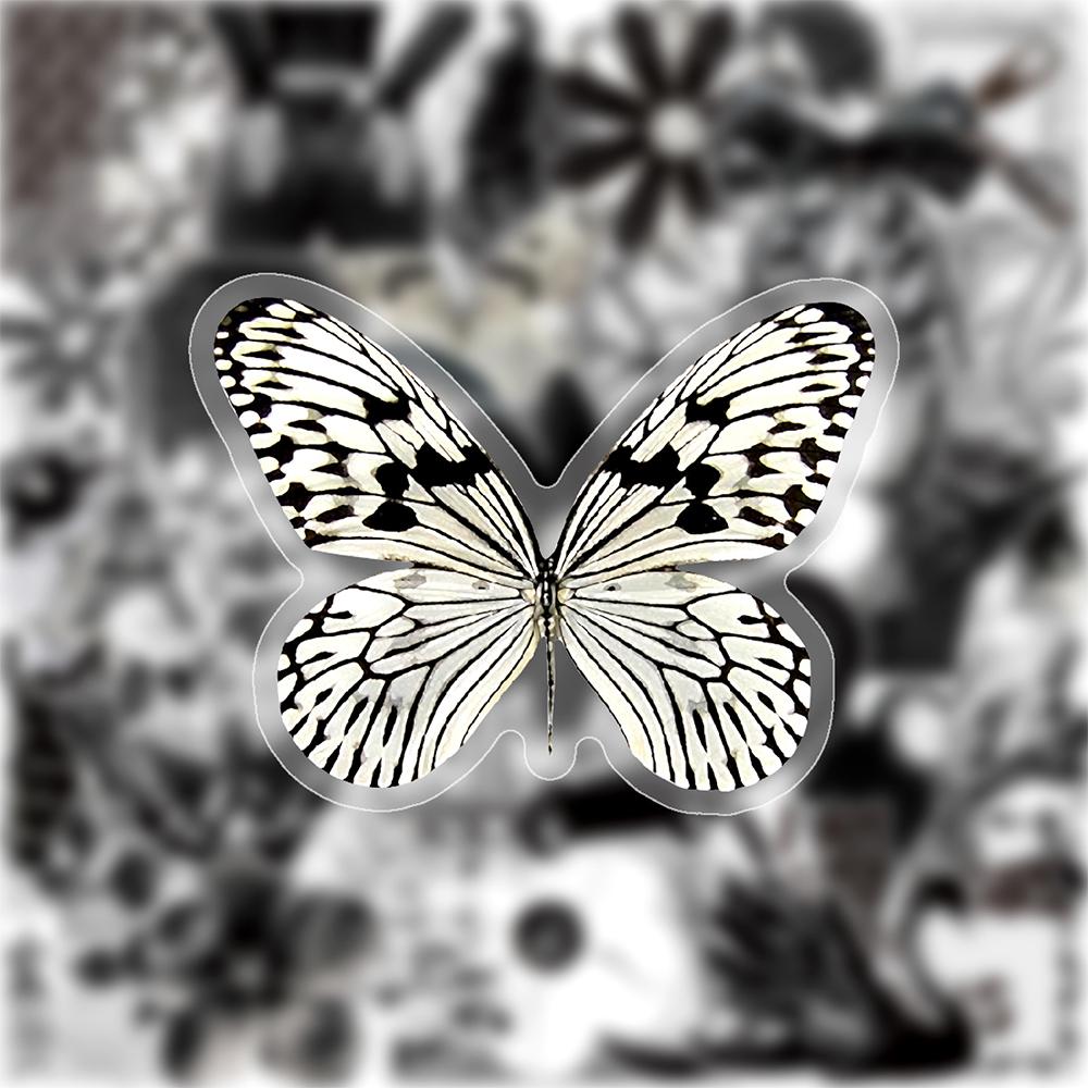 10 30 50Pcs Black White Ins Style Art Cartoon Stickers Aesthetic Decals Diy Motorcycle Motorcycle Notebook Cool Graffiti Sticker