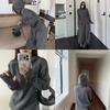 Women's Red Wool Hoodie - Zodiac Year of the Horse, New Year's Eve Edition, Autumn/Winter Knit Sweater