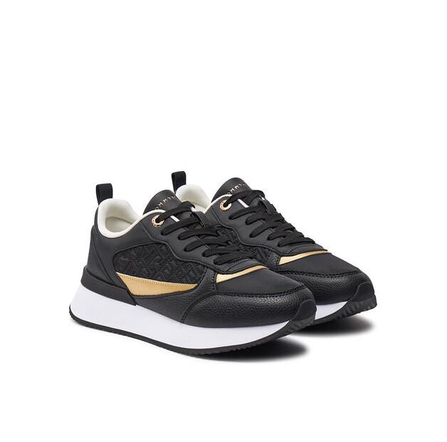 Tommy Hilfiger Monogram Runner FW0FW08248 Black Sneakers