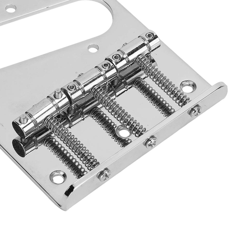 Metal Electric Guitar Bridge Silver Metal Saddle Bridge Fixed Guitar Bridge Electric Guitar