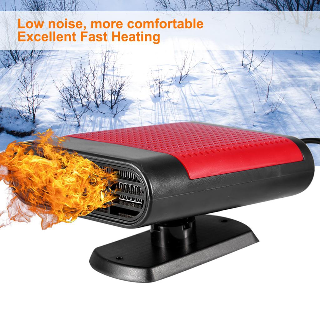 Car 12V Portable Electric Window Heater Heating Dryer Fan Defroster Demister (Red)