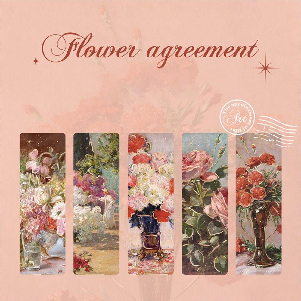 5 шт./набор Масляные картины Закладка для чтения ПВХ Книжная карточка Закладка высокой ценности