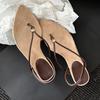Женские сандалии с острым носком, повседневные туфли-балетки, туфли с перемычкой для пальца, женские удобные сандалии для ходьбы, летнее платье 2025, Zapatos Женская