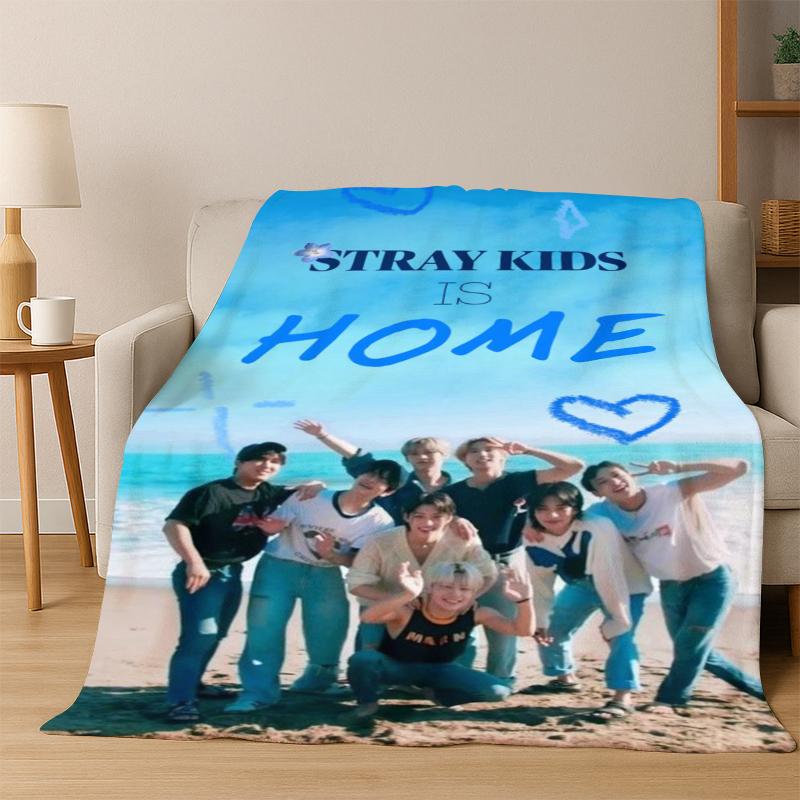 HD Пледы из ультрамягкой фланели Stray Kids Kpop, Теплый уютный плед для дивана, кресла, кровати, спальни, гостиной, Подарок для путешествий