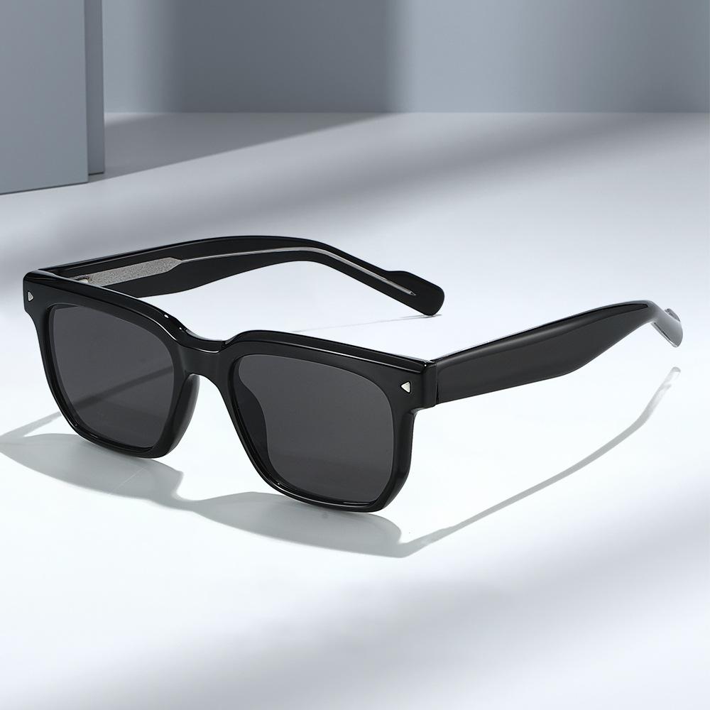 Polarized sunglasses with a square frame and pin-style temples, designed for women, offering UV protection for outdoor use