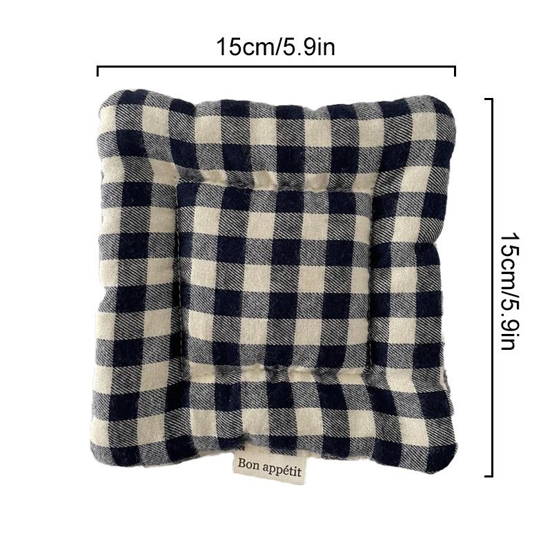 1 шт. подставка под приборы самодельные подставки под стол декор в клетку квадратная чашка кухонные принадлежности 15x15 см изоляционный коврик