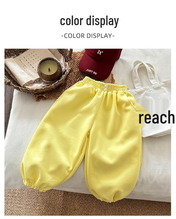 Children's Spring/Autumn Sporty Sweatpants - Unisex, Loose Fit, Versatile and Stylish Korean Baby Trousers