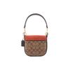 Coach Kleo 17 Classic Monogram Leather Saddle Bag Women handbags Rust C5691-IME7V