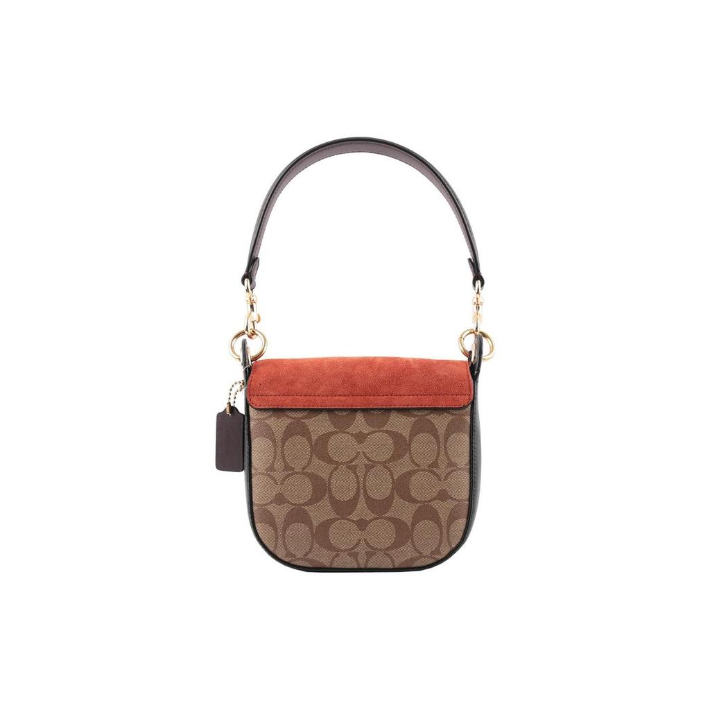 Coach Kleo 17 Classic Monogram Leather Saddle Bag Women handbags Rust C5691-IME7V