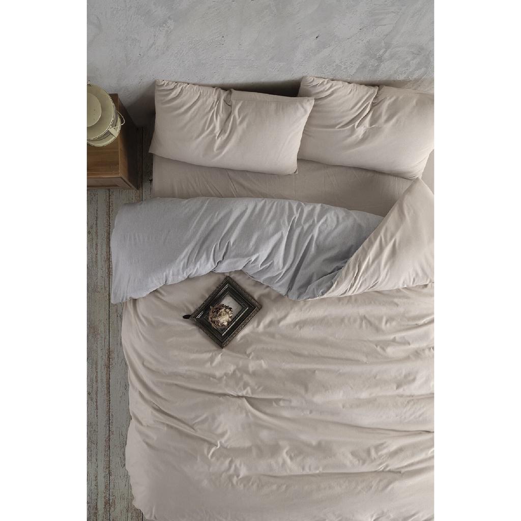 Двойной комплект пододеяльников с простынями | Антрацитовый черный | хлопок