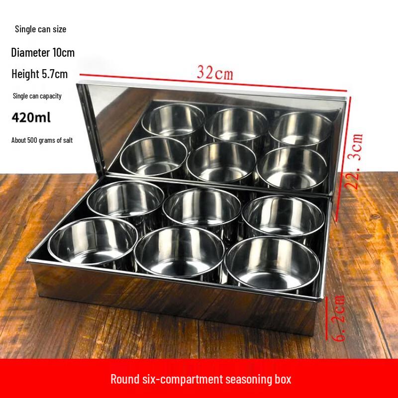 Stainless Steel Round Seasoning Box