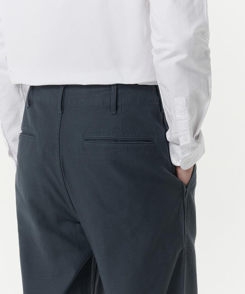 MUSINSA STANDARD Back Satin Officer Pants [Blue Grey]