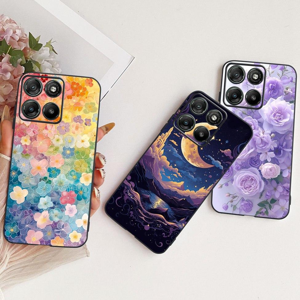 Black Case For Motorola Moto G77 Cover XT2621-4 Fashion Butterfly Cute Luxury Painted Silicone Casing For Moto G77 Motorola G77