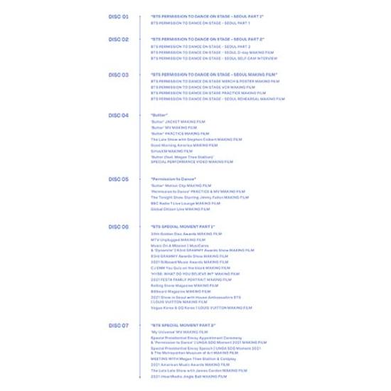 BTS Воспоминания о 2021 годе (Блю рей) Японские субтитры Ограниченное издание