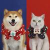 Китайский стиль Новый год для питомца Шарф-воротник Ручная работа Теплый Кот Собака Галстук Благословение Регулируемый Собака Лев Танец Шарф Празднование Нового года