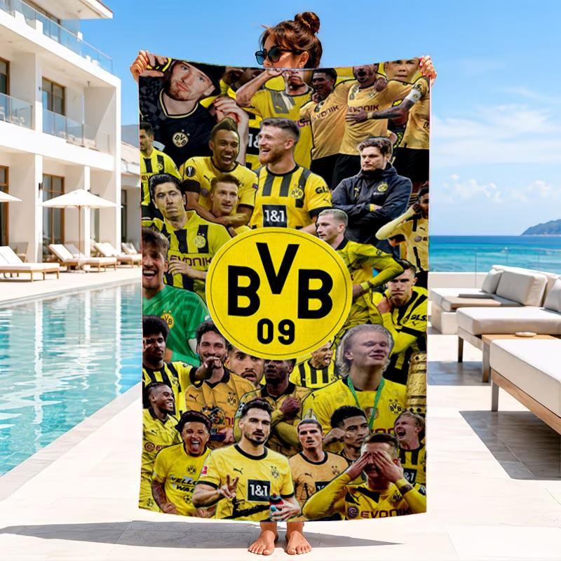 09 Football Club Beach Towel, Microfiber Beach Towel, Perfect For Pool, Beach, Travel, Home Decor Beach Party Fan gifts