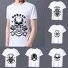 Men's T-Shirts with Skulls Graphic Series Street Tshirt Summer Commute Fashion Man Clothes Classic White Printing Male Tops Tee