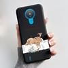 For Nokia 1.4 TA-1322 Trendy Black Phone Case For Nokia 6.2/Nokia 7.2 Lucky Koi Anti-Scratch Soft Shockproof Back Shell Cover