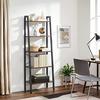 Ladder Shelf, 5-Tier Industrial Shelf, Storage Unit, With Metal Frame, For Living Room, Kitchen, Rustic Brown