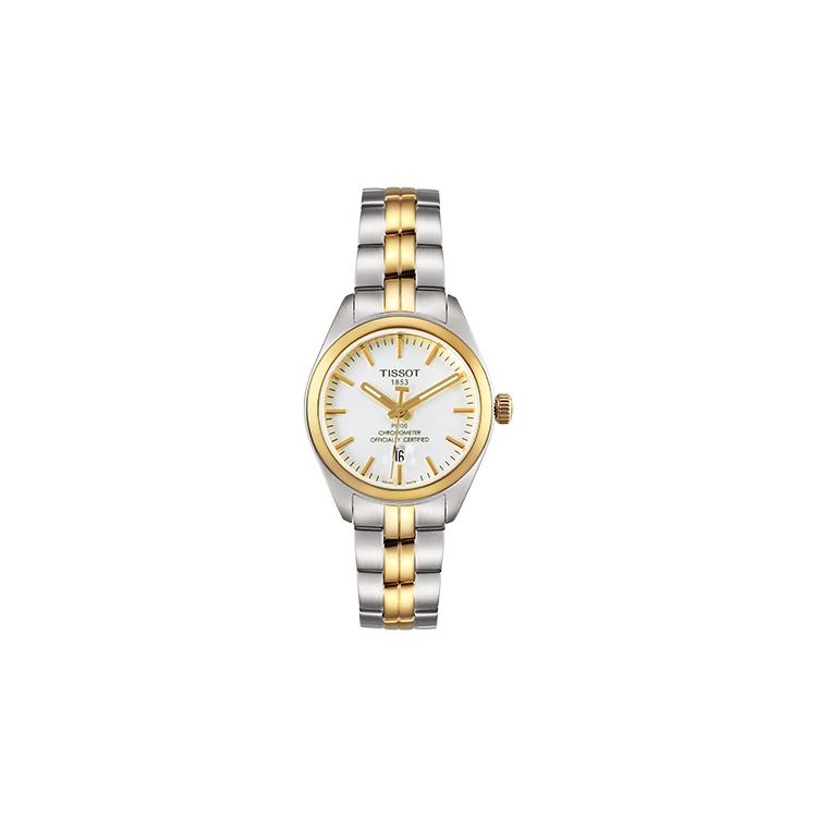 Tissot Коллекция PR100 Кварцевый механизм Водонепроницаемость 100 м Женские часы 33 мм Белый циферблат T101.251.22.031.00