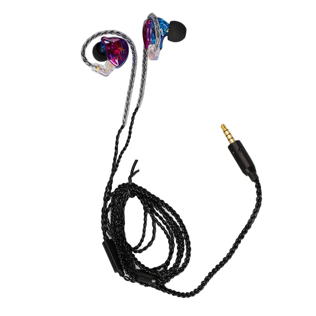 Monitoring Level Wired Earphones Composite Magnetic Coil Corded Earphones for Game Music Running