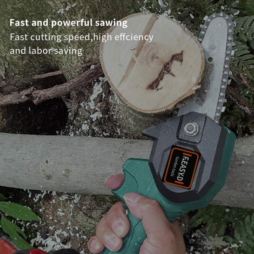 Wireless Electric Chainsaw Household Type Hand-held Chainsaw Wireless Lithium Battery Outdoor Cutting Tools