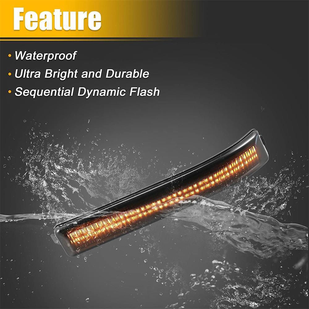 2x Dynamic Sequential LED Side Mirror Turn Signal Light For Ford 2009-2014 F-150