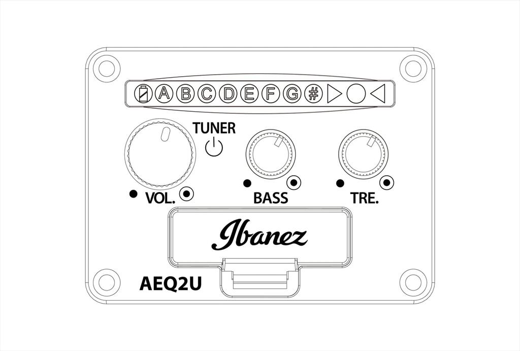 IBANEZ Concert Size Electric Ukulele Ice [Black Flat] UEW12E-BIF