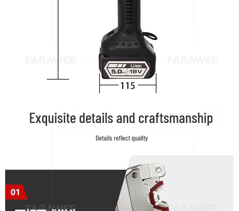 Электрический гидравлический обжимщик для шлангов кондиционера автомобиля, модель OPT-7842